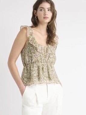 RW&CO Sleeveless U-Neck Ruffle Blouse – Size S (Never Worn)